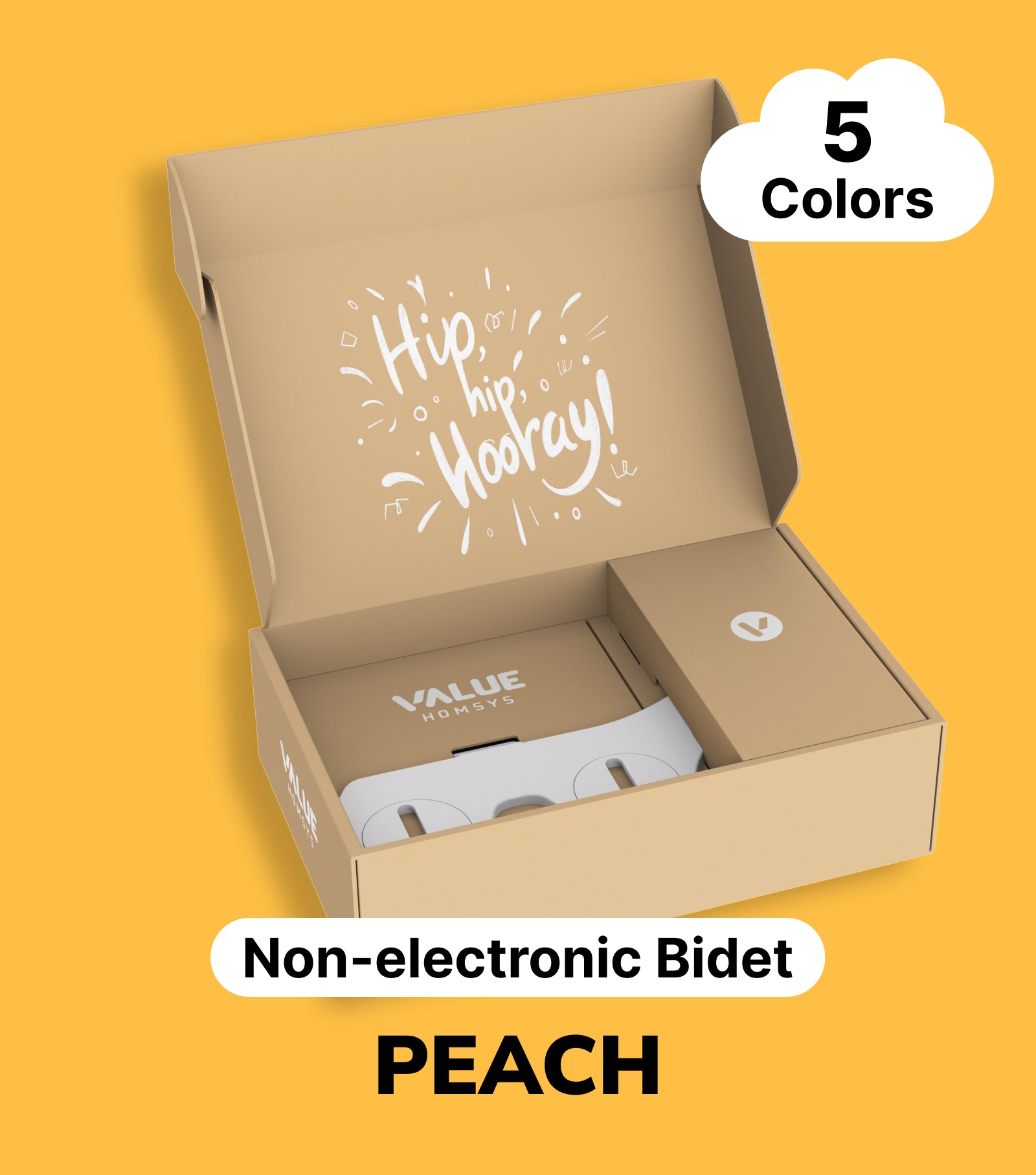 Peach non-electric Bidet